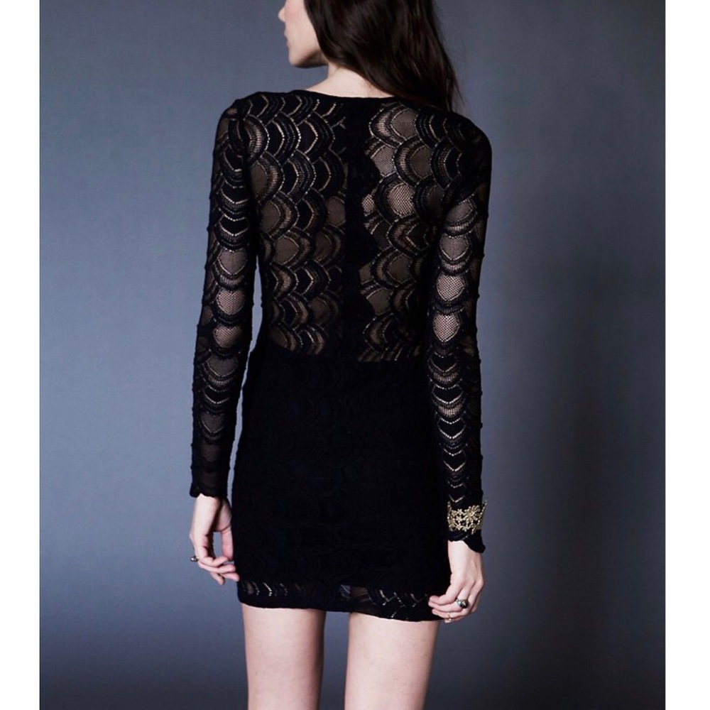 FREE PEOPLE Party Dress Intricate Draped Mini Gown - Picture 2 of 12